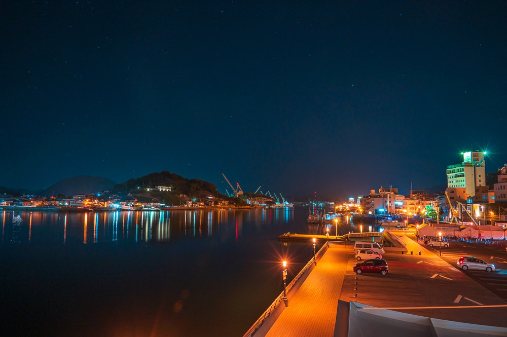 尾道市役所のテラスからの夜景1